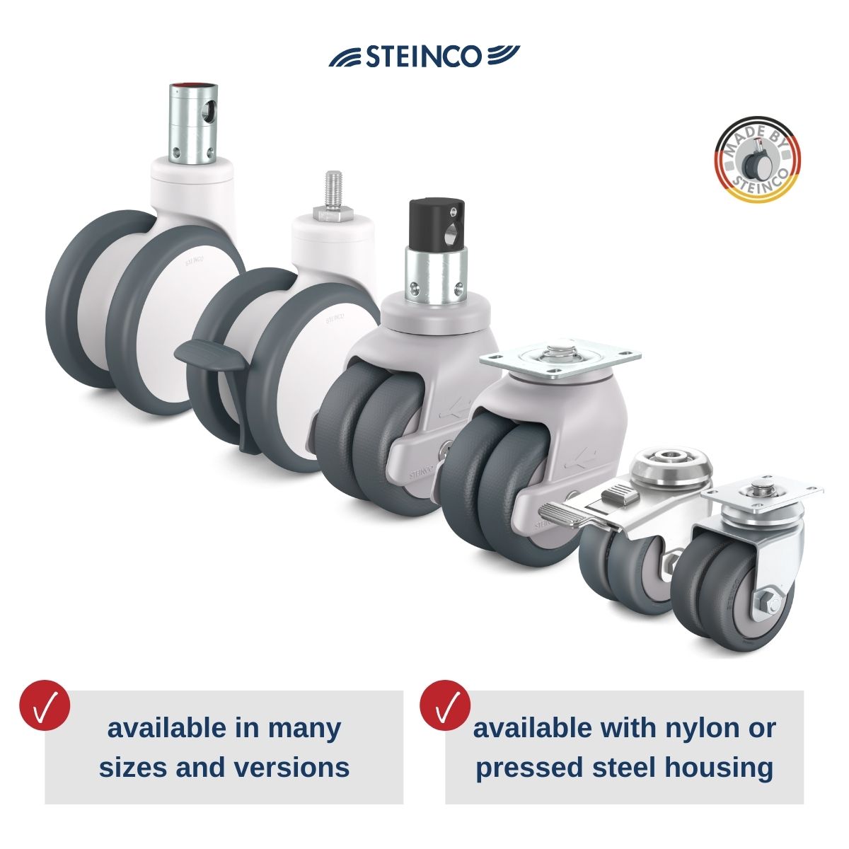 Envoy Nylon Double Wheel Castor